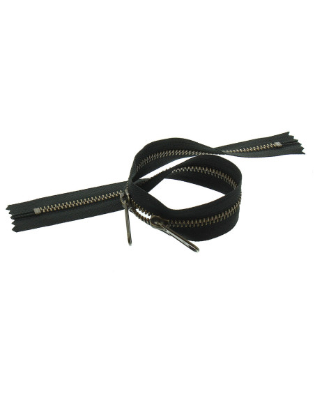 Chiusura schiena a schiena in metallo per borse 40 cm - Nero e bronzo