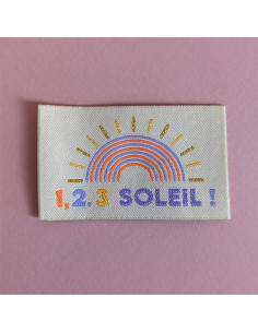 Set di 6 etichette tessute - 1, 2, 3 sole 2