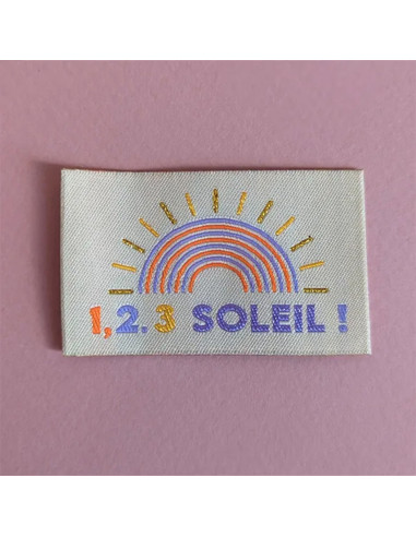 Set di 6 etichette tessute - 1, 2, 3 sole