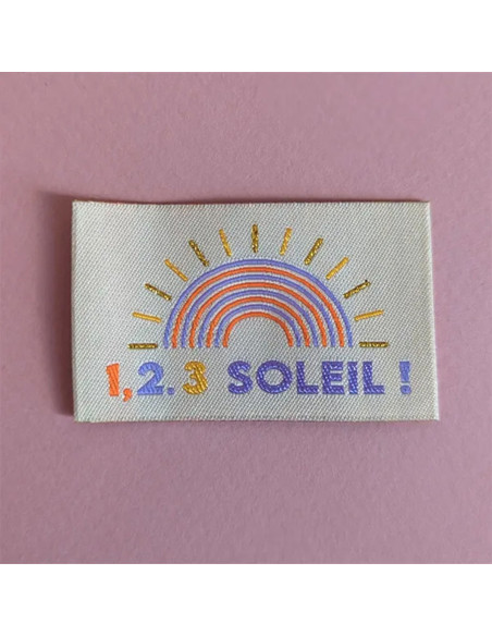 Set di 6 etichette tessute - 1, 2, 3 sole