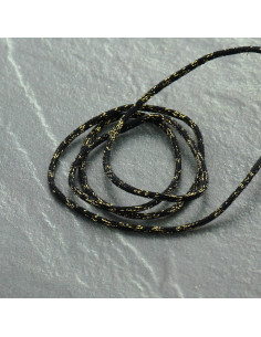 Cordoncino lurex Saxo 2 mm - Nero e oro