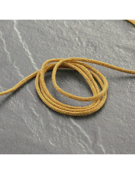 Cordoncino lurex Saxo 2 mm - Ocra e oro
