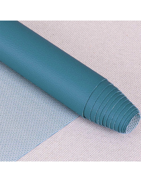 Coupon simile Karla 140 cm x 50 cm - Blu petrolio