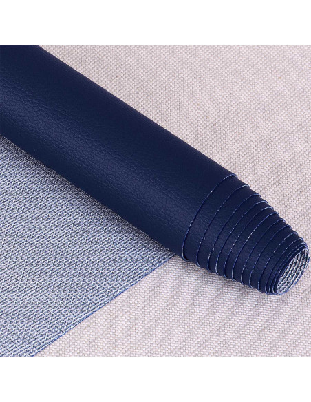 Coupon simile Karla 140 cm x 50 cm - Blu marino