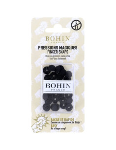 Bottoni a pressione magici senza pinza 9 mm - Nero