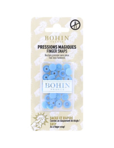 Bottoni a pressione magici senza pinza 9 mm - Azzurro