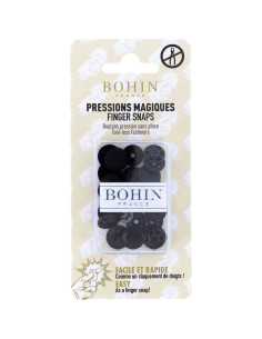Bottoni a pressione magici senza pinza 13 mm - Nero