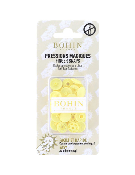 Bottoni a pressione magici senza pinza 13 mm - Giallo