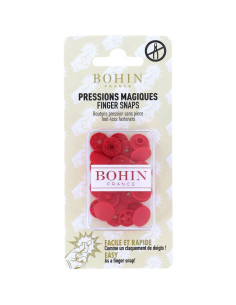 Bottoni a pressione magici senza pinza 13 mm - Rosso