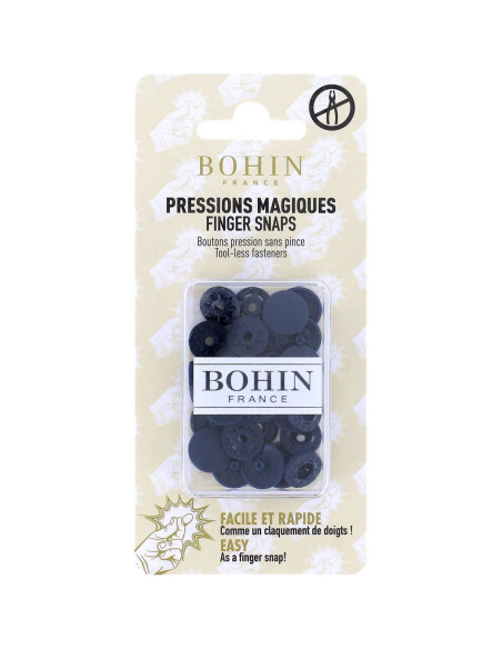Bottoni a pressione magici senza pinza 13 mm - Blu marino