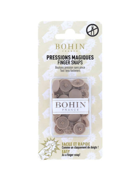 Bottoni a pressione magici senza pinza 13 mm - Beige