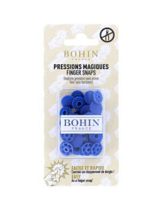 Bottoni a pressione magici senza pinza 13 mm - Blu reale