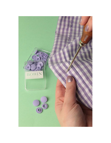Bottoni a pressione magici senza pinza 13 mm - Viola