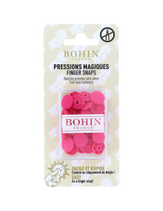Bottoni a pressione magici senza pinza 13 mm - Fucsia