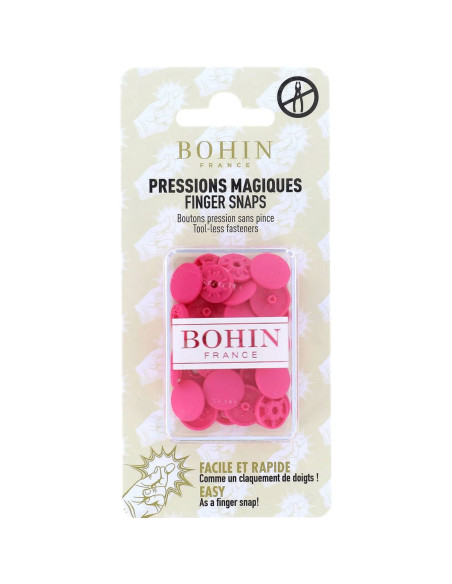Bottoni a pressione magici senza pinza 13 mm - Fucsia