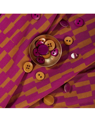 Tessuto viscosa Domino Dahlia - Atelier Brunette