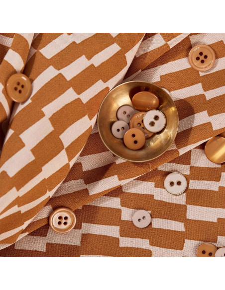 Tessuto viscosa Domino Ochre - Atelier Brunette