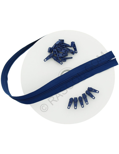 Rotolo di 10 metri di chiusura in nylon - Blu reale
