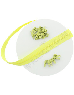 Rotolo di 10 metri di chiusura in nylon - Giallo