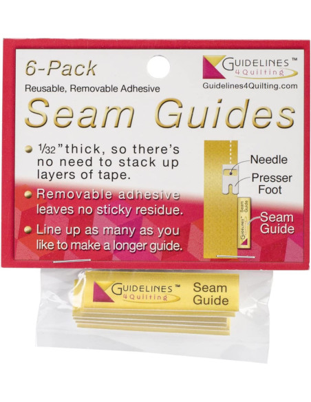 Set di 6 guide per cucire con adesivo