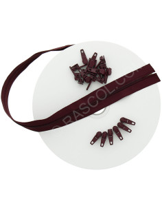 Rotolo di 10 metri di chiusura in nylon - Bordeaux
