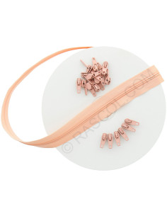 Rotolo di 10 metri di chiusura in nylon - Salmone