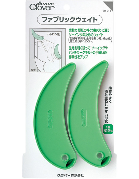 Set di 2 pesi a forma di fagiolo per il cucito Clover