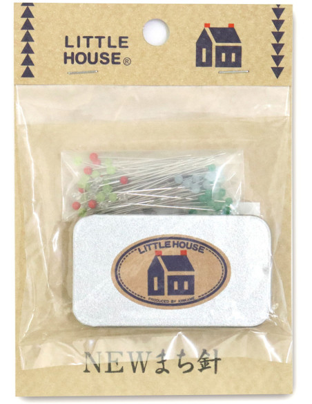 Scatola di 80 spilli ultra-sottili Shibori Dragon Little House