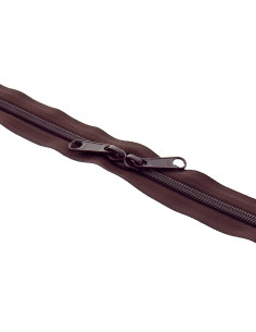 Chiusura a zip in nylon per borse 60 cm - Marrone scuro