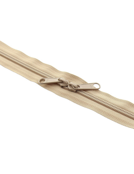 Chiusura a zip in nylon per borse 60 cm - Beige scuro