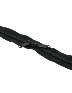 Chiusura schiena a schiena in nylon per borse 60 cm - Nero