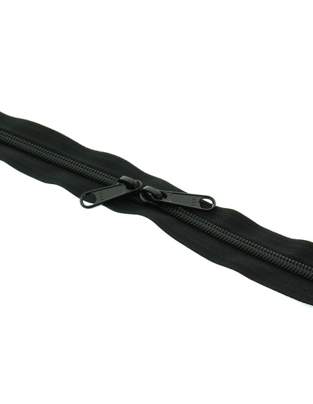 Chiusura schiena a schiena in nylon per borse 60 cm - Nero