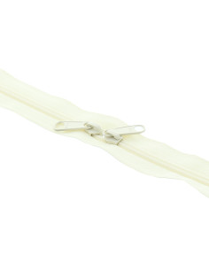 Chiusura a doppio nylon per borse 60 cm - Ecru