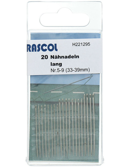 Aghi da cucito lunghi Rascol - Assortimento 5/9