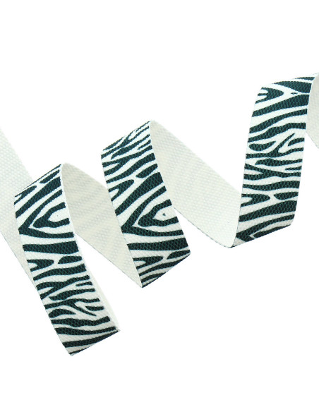 Cinghia in poliestere - Zebra bianca
