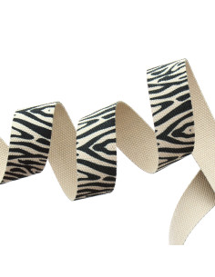 Cinghia in poliestere - Zebra beige