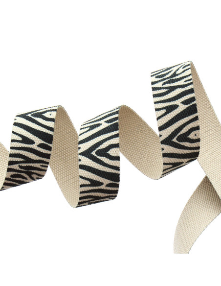 Cinghia in poliestere - Zebra beige