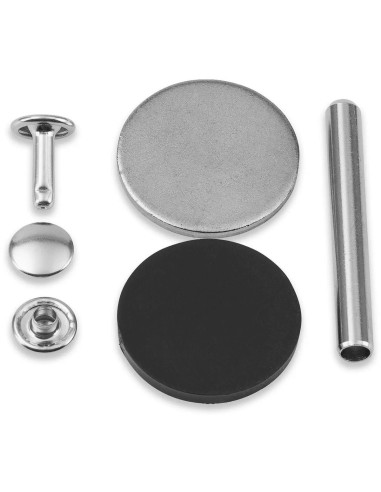 Set di 12 rivetti tubolari 6-9 mm argento VARIO Creative Tool