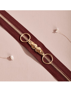 Chiusura a doppio cursore Gold e Rust 40 cm - Atelier Brunette