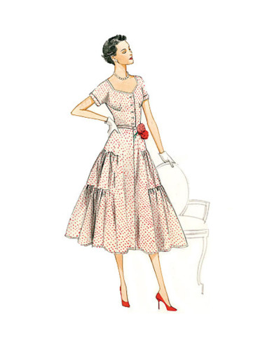 Modello di abito e cintura - Vogue 9106
