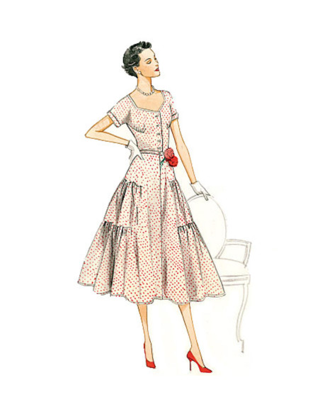 Modello di abito e cintura - Vogue 9106