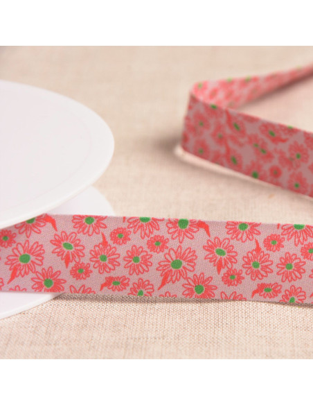 Nastro sbieco margherita - Rosso