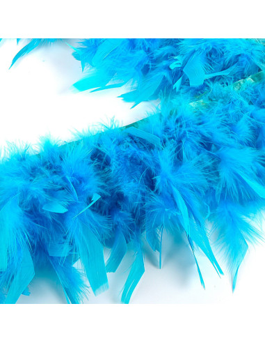 Frangia piume - Blu turchese