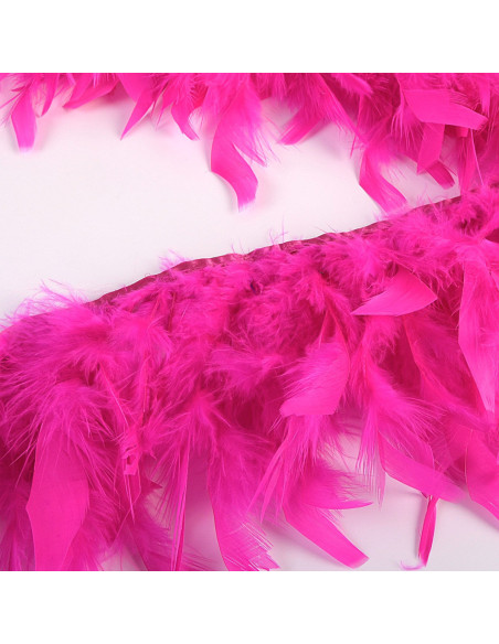 Frangia piume - Fucsia