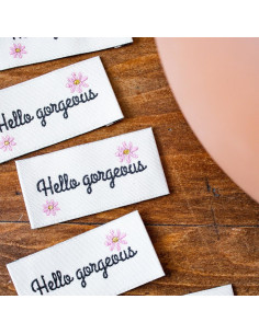 Set di 5 etichette da cucire - Hello gorgeous