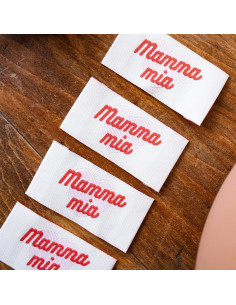 Set di 5 etichette da cucire - Mammia mia