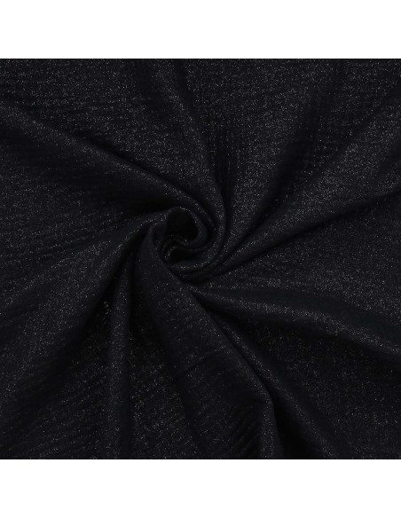 Tessuto doppia garza di cotone iridescente - Nero