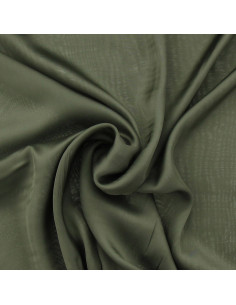 Tessuto satin di viscosa - Verde militare