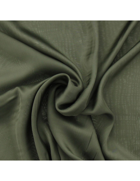 Tessuto satin di viscosa - Verde militare
