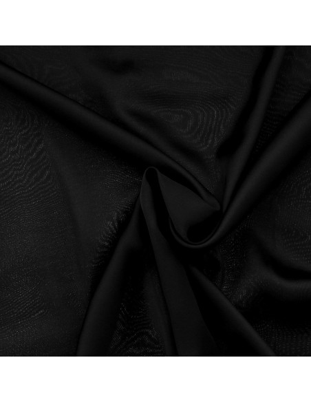 Tessuto satin di viscosa - Nero